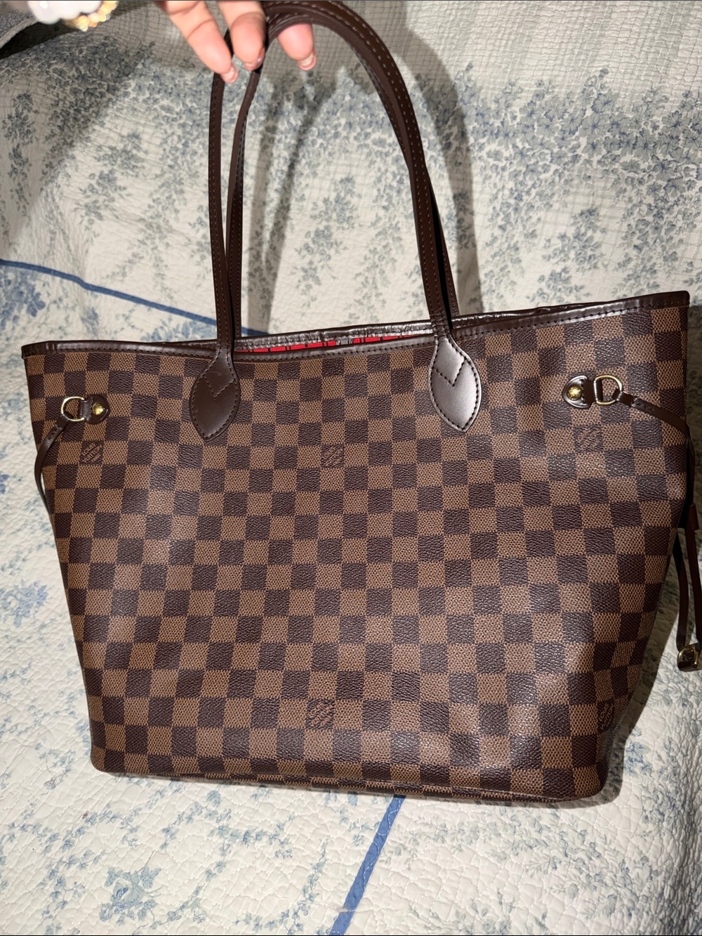 Louis Vuitton Neverfull MM damier Brown Damier Canvas Tote .